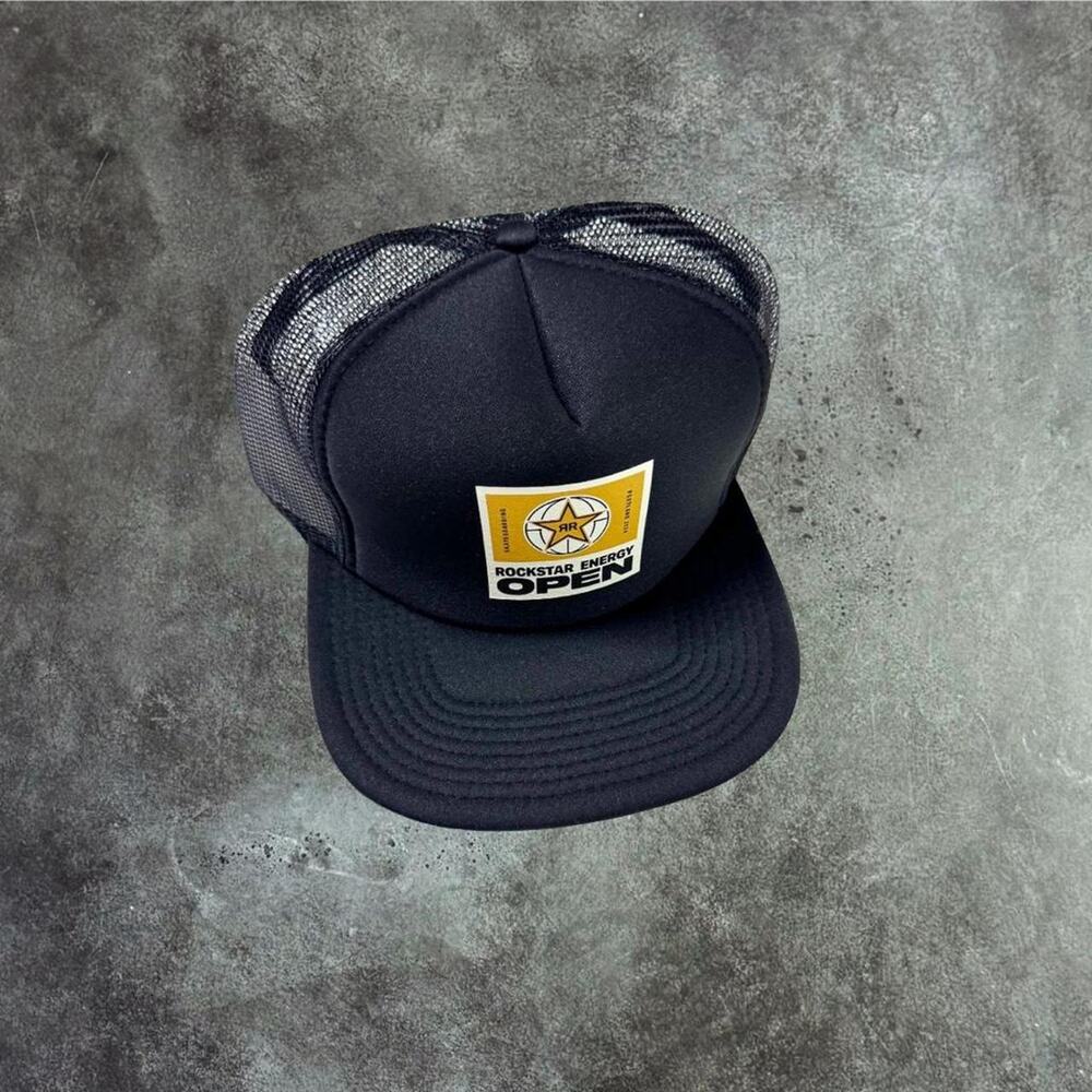 Rockstar Energy Open 2024 black and yellow trucker hat (Brand New)
